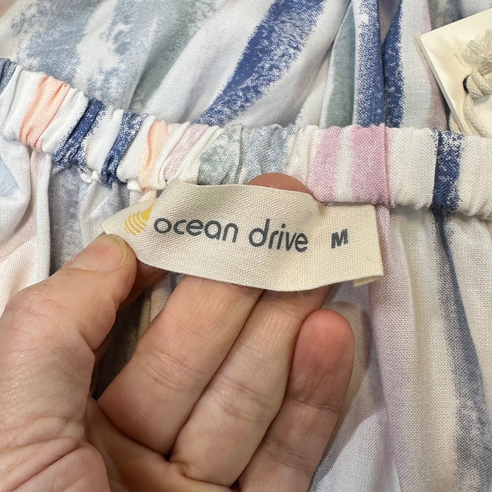 Ocean Drive Romper Striped Strapless Size Medium Pull On NWT - Picture 3 of 7
